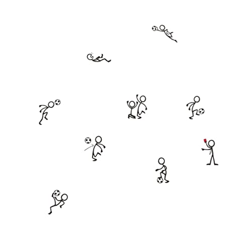 Angoily 1 Satz Wandtattoo Abziehen Und Aufkleben Fußball-wandaufkleber Tretende Wandaufkleber Lustiger Aufkleber Wandtattoo Fußball Spielen Hintergrund Student Kinderzimmer Applikationen