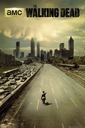 1art1 The Walking Dead Poster Rick Grimes Reitet Nach Atlanta Plakat | Bild 91x61 cm