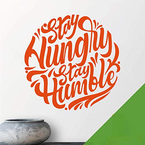 Wandtattoo mit motivierendem Zitat  Stay Hungry, Stay Humble – Home Office, Gras 