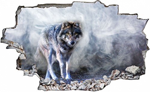Wolf Natur Tier Wildness Wandtattoo Wandsticker Wandaufkleber C0645 Größe 70 cm x 110 cm