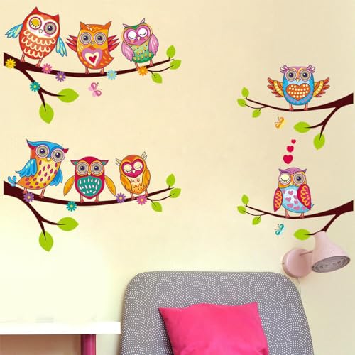 Wandaufkleber Eule Kinderzimmer Schlafzimmer Wohnzimmer Abnehmbare Dekorative Wandtattoo