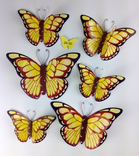 6 Set 3D Schmetterlinge GHA001 Wandtattoo Wanddeko Wandtatoo Wandaufkleber