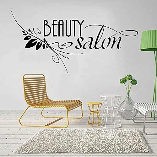 Schönheitssalon Logo Vinyl Wandaufkleber Spa Friseur Friseur Wandtattoo Fenster Wanddekoration Aufkleber A4 82x42cm