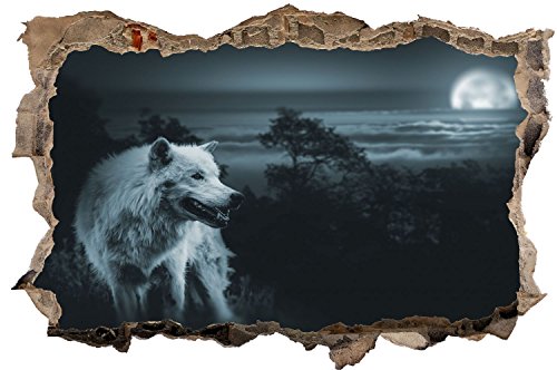 Wolf Wolfsrudel Natur Tier Wandtattoo Wandsticker Wandaufkleber D0638 Größe 70 cm x 110 cm