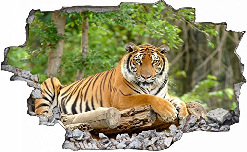 Tiger Tier Wildnis Wandtattoo Wandsticker Wandaufkleber C0096 Größe 70 cm x 110 cm