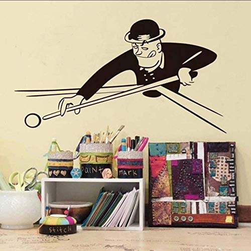 Wohnzimmer dekorative Snooker Player Wandaufkleber Vinyl Amerika Comic Cartoons Special Home Decor Abnehmbare Sport Wandtattoo 80 * 43Cm