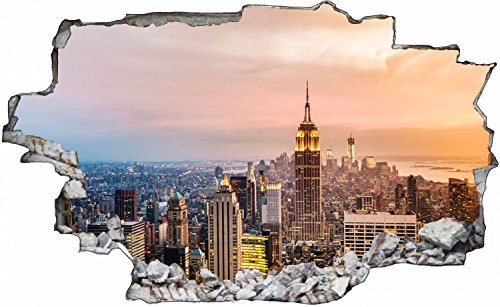 New York Skyline Stadt City USA Wandtattoo Wandsticker Wandaufkleber C0299 Größe 70 cm x 110 cm