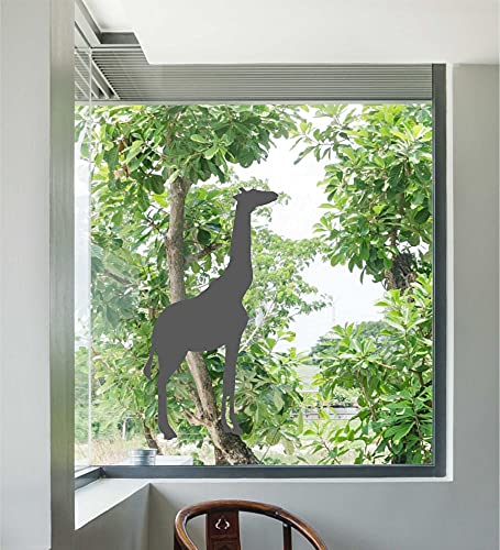 WANDTATTOO Glasdekorfolie w054 Giraffe Afrika 80x43 cm - Dekoration Fensterfolie - Wandaufkleber - Kinderzimmer Wohnzimmer Schlafzimmer Küche Badezimmer Büro Hotel