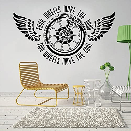Motorrad Wandtattoo Wandaufkleber Vinyl Motorrad Wandbild Neue Gestanzte Vinyl Aufkleber Abnehmbare Wandkunst A3 98x57cm