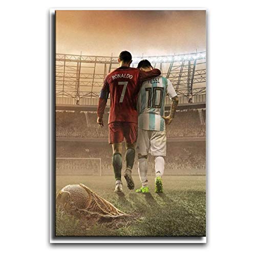 WPQL CR7 Poster Cristiano Ronaldo und Lionel Messi, Fußball-Star, 40 x 60 cm