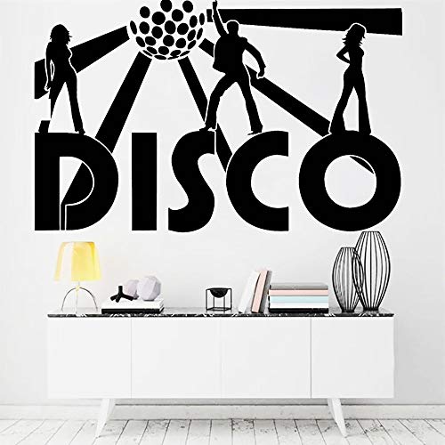 Disco Wandaufkleber Musik Nachtclub Prom Retro Vinyl Wandtattoo Wohnzimmer Home Decor Musiker Tapete Wandaufkleber A6 88x57cm