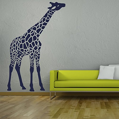 denoda® Giraffe - Wandtattoo Hellgrün 25 x 34 cm (Wandsticker Wanddekoration Wohndeko Wohnzimmer Kinderzimmer Schlafzimmer Wand Aufkleber)