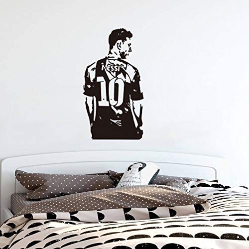 Wandtattoo Messi Fußballstar Wandaufkleber Fußballspieler Schlafzimmer Abnehmbare Sportplakat Aufkleber 42X76Cm