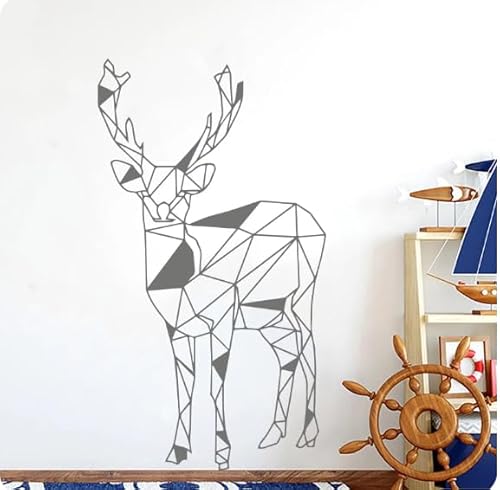 Wandtattoo, geometrisches Hirsch, abstrakt, 56 cm hoch x 31 cm breit
