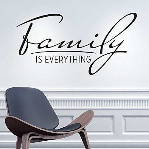 KLEBEHELD® Wandtattoo Family is everything | Spruch Familie | Größe 80x41cm, Farbe schwarz