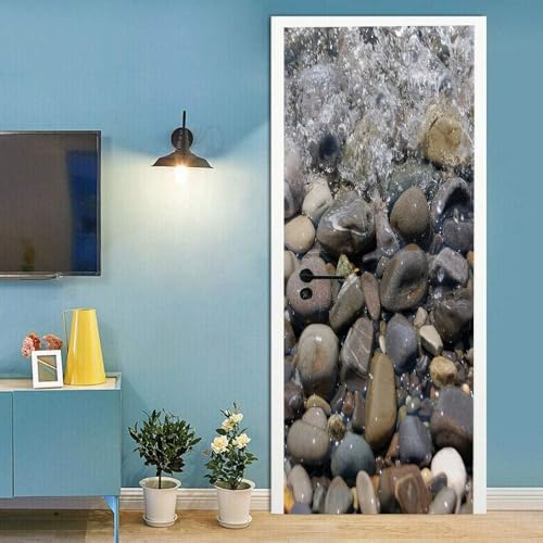Türtapete Selbstklebend Türposter 3D Steine, Kieselsteine 80 X 200 Cm Türaufkleber Fototapete 3D Effekt Türfolie Wandtattoo Wandbild - Diy Wohnzimmer Schlafzimmer Büro Wohnkultur Dekoratio -4C3A8Q5P9H