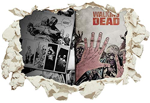 Unified Distribution The Walking Dead - Comic - Wandtattoo mit 3D Effekt, Aufkleber für Wände und Türen Größe: 92x61 cm, Stil: Durchbruch