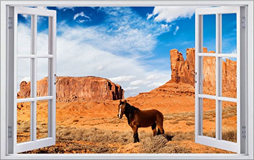 Wild Pferd in den Canyons USA Wandtattoo Wandsticker Wandaufkleber F1030 Größe 70 cm x 110 cm
