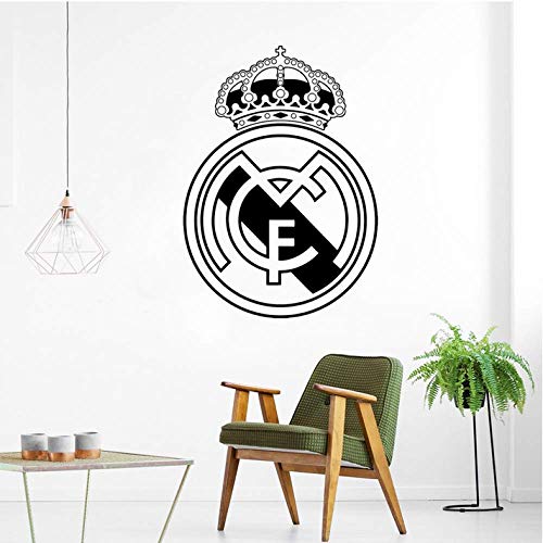 Wandaufkleber 79 Cm * 57 Cm Fußball Real Madrid Logo Wandkunst Aufkleber Vinyl Aufkleber Für Büro Aufkleber Schlafzimmer Wandbild Amsterdam Wandaufkleber Poster