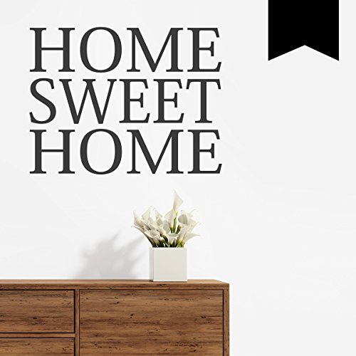 WANDKINGS Wandtattoo Home Sweet Home 110 x 84 cm schwarz - erhältlich in 33 Farben