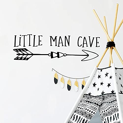 Pfeil Kleiner Mann Höhle Kinderzimmer Vinyl Wandtattoo Dekoration Wandbild Wandaufkleber A9 90x27cm