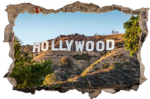 Hollywood Schriftzug Los Angeles USA Wandtattoo Wandsticker Wandaufkleber D0304 Größe 60 cm x 90 cm