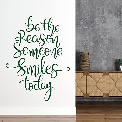 Wandtattoo mit Aufschrift  Be the Reason Someone Smiles Today  Large (420 x 560mm) wald