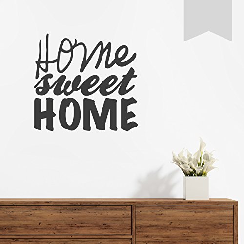 WANDKINGS Wandtattoo Home Sweet Home 115 x 119 cm hellgrau - erhältlich in 33 Farben