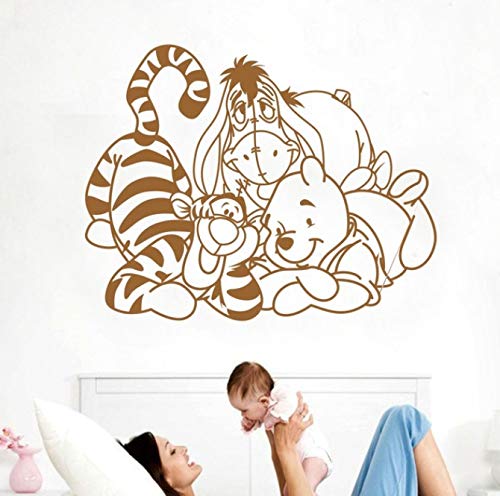 Winnie The Pooh Nette Vinyl Wandbild Pooh Bär Mit Eeyore Tigger Ferkel Cartoon Home Kinderzimmer Kunst Decor Wandtattoo 45 * 57 cm