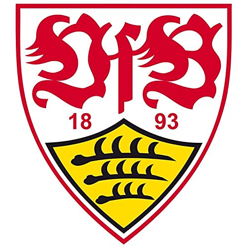 K&L Wall Art Fußball Fanartikel Wandtattoo VfB Stuttgart Logo Aufkleber 40x45 cm Wandsticker Wappen Fussball Wanddeko selbstklebend entfernbar