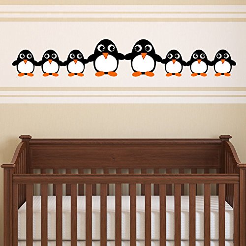 Ambiance-Live Wandtattoo Lustige Pinguine Familie - 20 x 120 cm