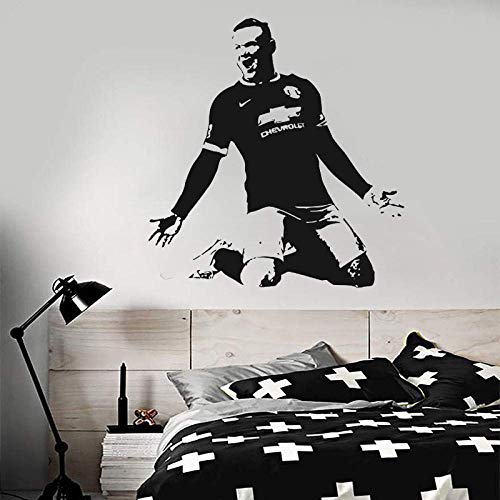 Fußballspieler Wayne Rooney Wandtattoo Feiern Sie Den Sieg Vinyl Kunst Muraux Wandschablone Kinderzimmer Jungen 57X61Cm