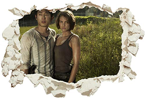 Unified Distribution Walking Dead Glenn und Maggie - Wandtattoo mit 3D Effekt, Aufkleber für Wände und Türen Größe: 92x61 cm, Stil: Durchbruch