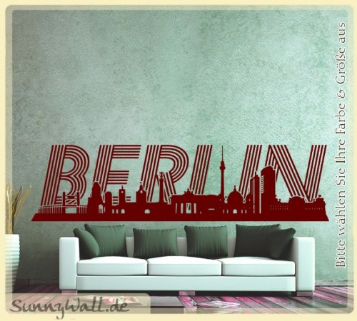 Sunnywall.de Wandtattoo - Berlin Deutschland Skyline Hauptstadt Größe Größe 2