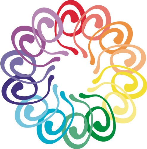 Indigos Wandtattoo, Bunt