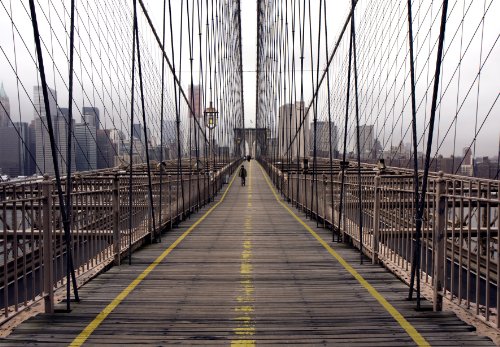 Fototapete – Brooklyn Bridge (97289) – 366 x 254 cm 8 parties poster Riesen XXL New York Manhattan Stadt Auto Meer Natur Landschaft Küche Bett Kinderzimmer Wohnzimmer