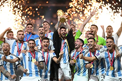 ACFELT 2022 Qatar Fußball Weltmeisterschaft Argentinien Champions Poster, Fußball Superstar Lionel Messi Leinwand-Kunstdruck, Büro, Heimdekoration – ungerahmt (30.5x45.7 cm) cm)