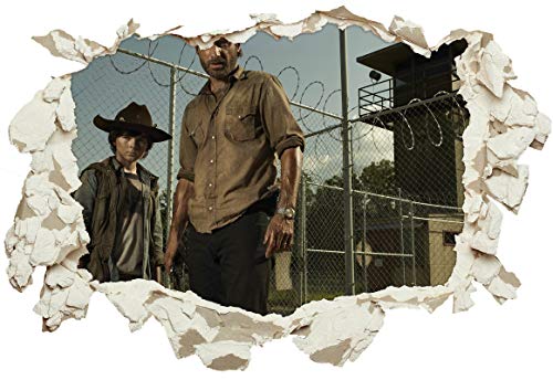 Unified Distribution The Walking Dead - Rick Grimes - Andrew Lincoln - Wandtattoo mit 3D Effekt, Aufkleber für Wände und Türen Größe: 92x61 cm, Stil: Durchbruch