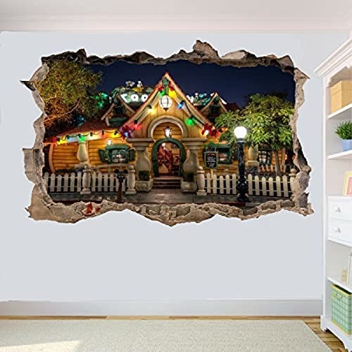 Wandtattoo USA Kalifornien Themenpark Wandaufkleber 3D Kunst Aufkleber Wandbild Raum Büro Dekor 50x70cm