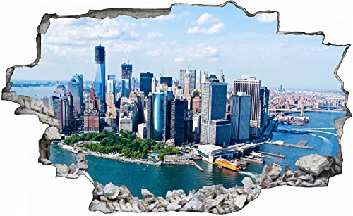 New York NY USA City Skyline Stadt Wandtattoo Wandsticker Wandaufkleber C0430 Größe 70 cm x 110 cm