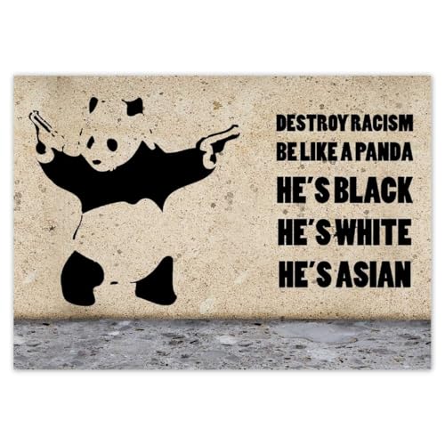 Wandtattoo, Motiv: Banksy Panda, 21,00 x 14,80 cm, H2944Z_NS1A5