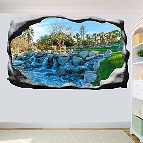 Wandtattoo USA California Parks Waterfall Wall Stickers 3D Art Poster Decal Mural Decor 50x70cm