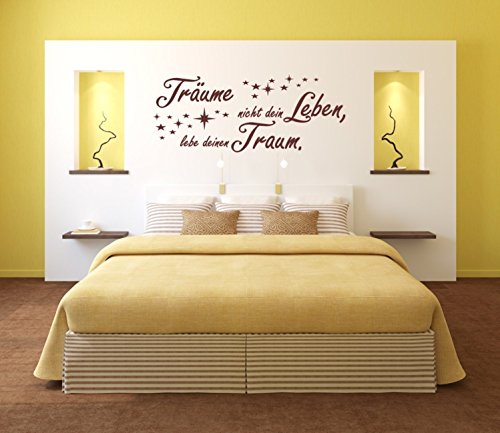 Wandtattoo Wandgestaltung Aufkleber Spruch Redewendung   Träume nicht dein Leben...   Motiv 324 (in bester Qualität aus Markenfolie gefertigt)