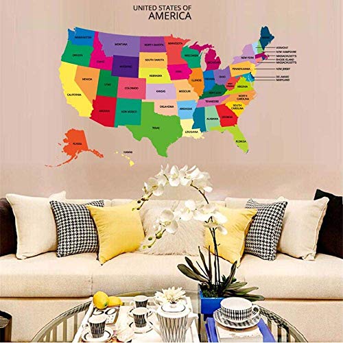 Design Amerika Kontinent Karte Wandtattoo Navigation Kompass Wandaufkleber Für Schlafzimmer Büro American Vinyl Art Decor