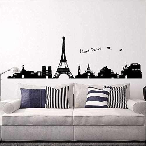Wandaufkleber Dekoration 160 Cm * 60 Cm Ich Liebe Paris Eiffelturm Wandtattoo Dekorative Abnehmbare Pvc Land Wandaufkleber Wandkunst