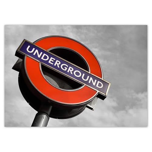 Wandtattoo, Wandtattoo, Motiv: England London Underground, 70 x 50 cm, Nr. H1137