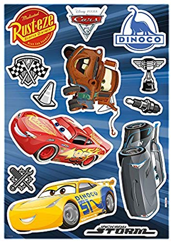 Komar Disney Deco-Sticker CARS 3 | 50 x 70 cm | Wandtattoo, Wandbild, Wandsticker, Wandaufkleber, Auto, Rennauto, Lightning McQueen, Kinderzimmer | 14052h