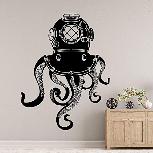 Octopus Tentakel Wandtattoo U-Boot Dekoration Aufkleber Marine Tier Marine Kunst Hintergrund Aufkleber Wandbild 74x95cm