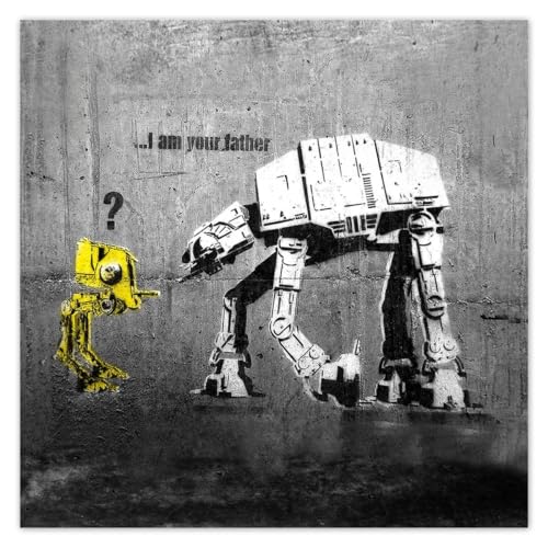 Wandtattoo, 30 x 30 cm, Aufschrift  I'm Your Father Banksy  Nr. H3896Z_NS1AI