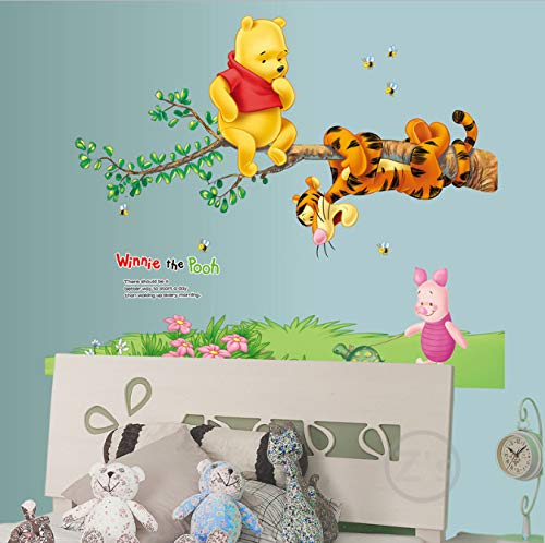 miaoqiushiyi Aufkleber Winnie The Pooh Wandaufkleber Wohnkultur Cartoon Wandtattoo Für Kinderzimmer Aufkleber Baby Vinyl Wandbild Kindergarten